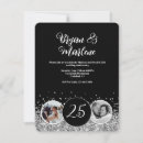 Search for silver wedding anniversary invitations Glitter