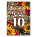 Search for sunflower numbers table cards Red roses