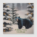 Search for black bear christmas cards Festive