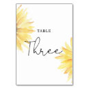 Search for sunflower numbers table cards Elegant