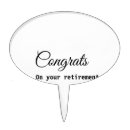 Search for retirement cake toppers Congratulations