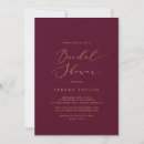 Search for gold and burgundy bridal shower invitations For her