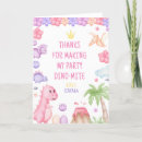 Search for dinosaur birthday thank you cards Girl