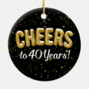 Search for 40th birthday ornaments Black