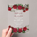 Search for red rose wedding invitations Modern