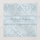 Search for blue damask wedding invitations silver