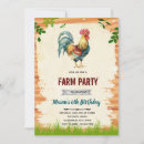 Search for rooster birthday invitations Farm party