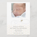 Search for bee birth announcement cards Yellow