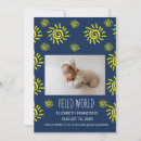Search for rainbow birth announcement cards Blue