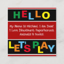 Search for special needs business cards Children