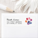 Search for dog paw print return address labels Puppy