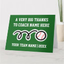 Search for baseball coach thank you cards Thanks