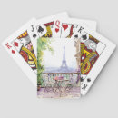 Search for paris playing cards Watercolor