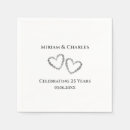 Search for 25th anniversary napkins Elegant