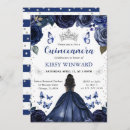 Search for navy blue quinceanera invitations Butterflies