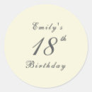 Search for 18th birthday stickers Typography