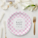 Search for pink plaid plates Mother to be