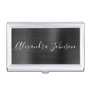Search for business card cases Brushed metal