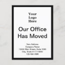 Search for business change of address postcards Black and white