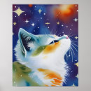 Search for starry night cat posters Whimsical