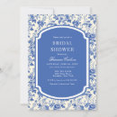 Search for chinese bridal shower invitations Delft blue white porcelain