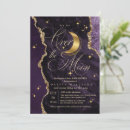 Search for purple moon baby shower invitations Twinkle twinkle