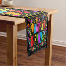 Search for happy birthday table runners Colorful
