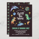 Search for out of this world birthday invitations Watercolor