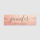 Search for hair stylist name tags Rose gold
