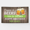 Search for rustic birthday banners Cheers and beers