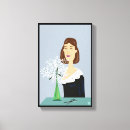 Search for snowflakes canvas prints Blue