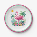 Search for tropical paper plates Flamingo