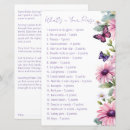 Search for whats in your purse bridal shower games Butterflies