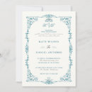 Search for turquoise wedding invitations Vintage