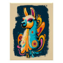 Search for colorful llama art posters Alpaca