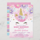 Search for unicorn baby shower invitations watercolor floral