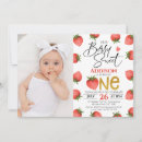 Search for berry sweet one 1st birthday invitations Strawberries