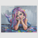 Search for mermaid tissue paper Decoupage