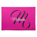 Search for hot pink placemats Typography