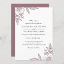 Search for mauve wedding invitations Minimalist