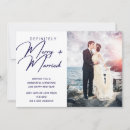 Search for married and merry holiday wedding announcement cards Mr and mrs