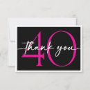 Search for 40th birthday thank you cards Typography