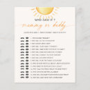Search for baby shower games Mommy or daddy