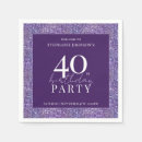Search for table napkins 40th birthday party