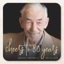 Search for 80th birthday coasters Gold