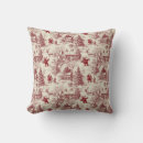 Search for red toile pillows Vintage