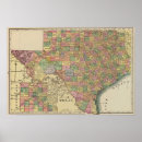Search for texas counties map posters Full