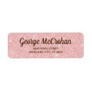 Search for rose gold return address labels Simple modern