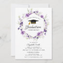 Search for black purple graduation invitations Modern