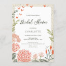 Search for dahlia bridal shower invitations Botanical